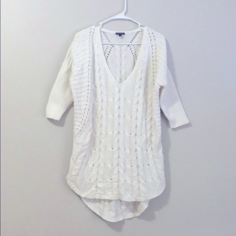 White Express Chunky Sweater